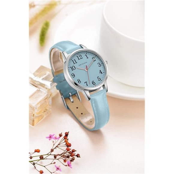 Women's Watch Elegant Watch for Women Leather Band Ladies Watch Waterproof - Picture 3 of 7